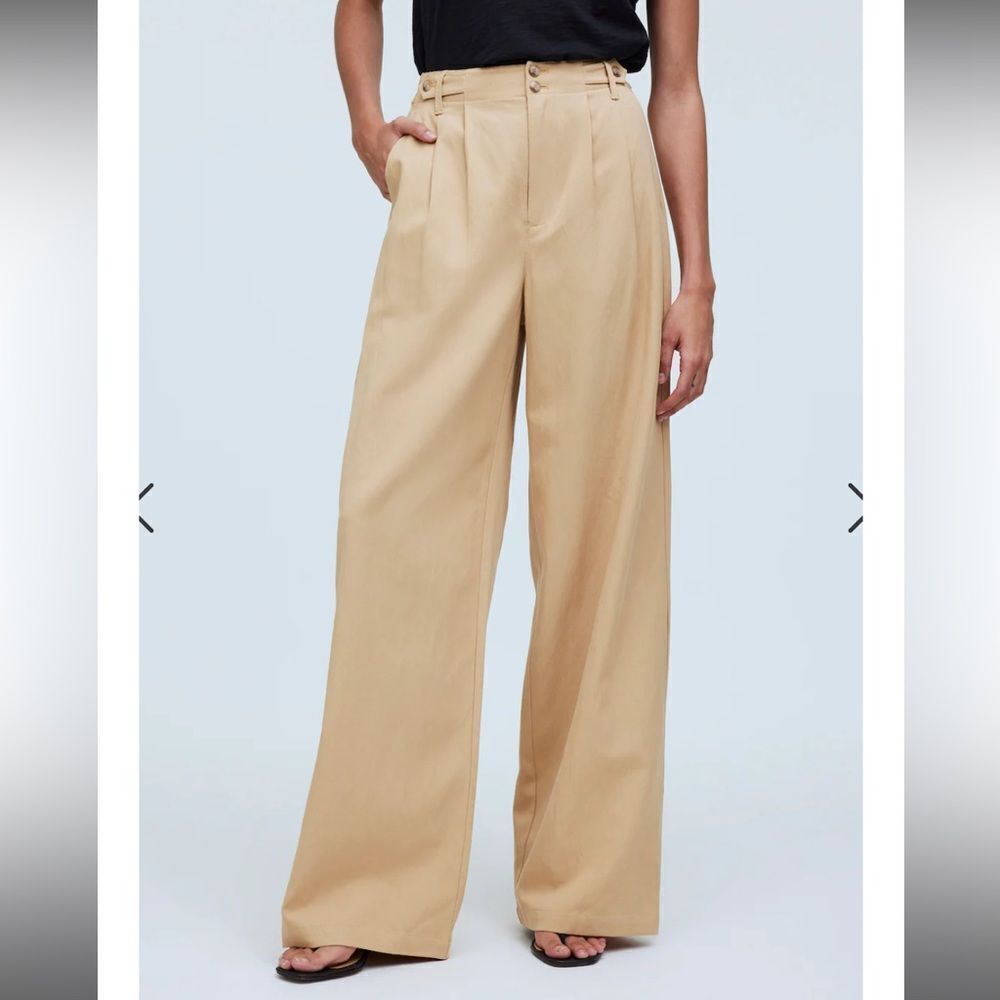 Madewell The Harlow Wide-Leg Pant Dune NWT!